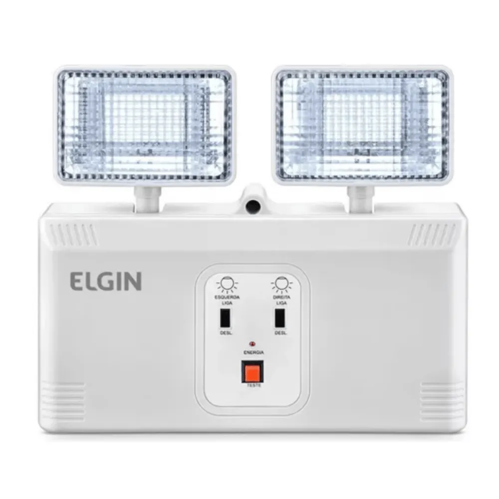 Luminária de Emergência Elgin Power Line 2000 LED 16W 2000 Lúmens Bivolt