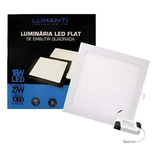 Arandela LED Embutir Quadrada 18W 3000K 217x21 Lumanti2