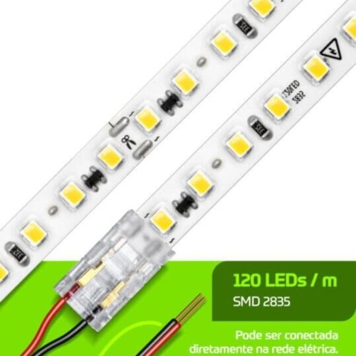 Fita LED Lumanti Direct 220V 12W 3000K 120 LEDsm IP33 – Venda por Metro