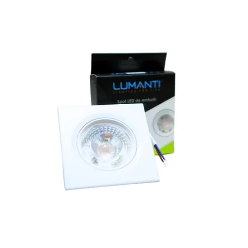 LED Spot Quadrado Branco Frio 5W 6500K Lumant