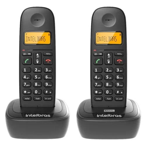 Telefone Sem Fio Intelbras TS 2512 DECT 6.0 com Base e Ramal Adicional Preto